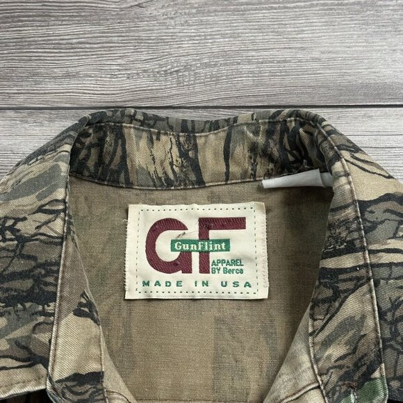 Vintage 90’s Gun Flint Real Tree Camo Button Up - Picture 3 of 3